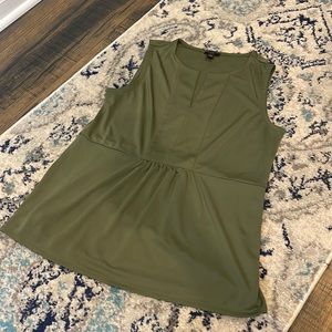 SP Ann Taylor sleeveless top- olive green, EUC